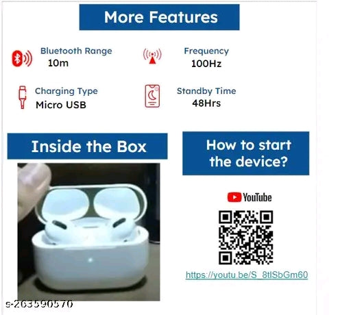 True Wireless Bluetooth Headphone (with case cover)
